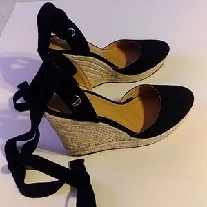 Express Tie-up Espadrille Wedges